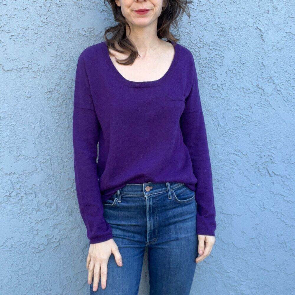 Gerard Darel Women’s Size Small Sweater Purple Lambswool and Cashmere blend